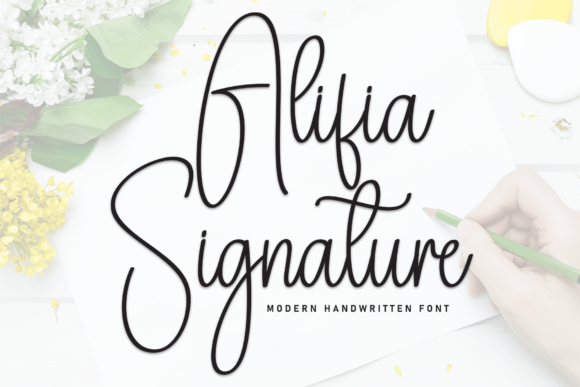 Alifia Signature Font for Crafters