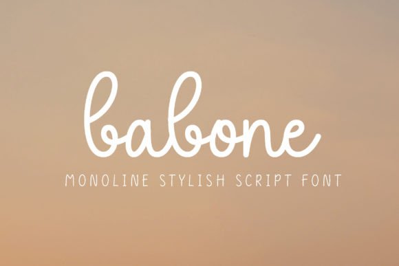 Babone: The Perfect Monoline Script Font for Crafters
