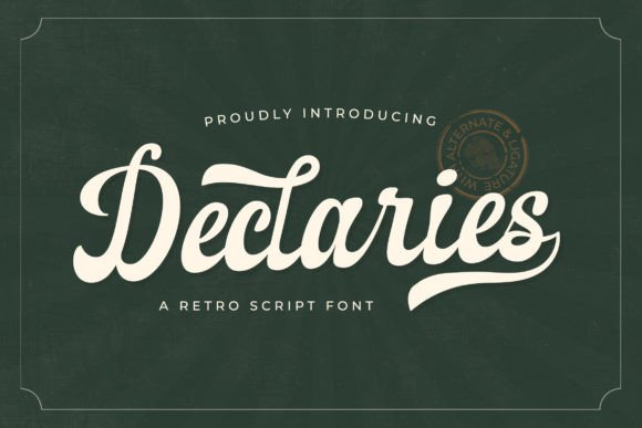 Declaries: A Retro Script Font for Makers