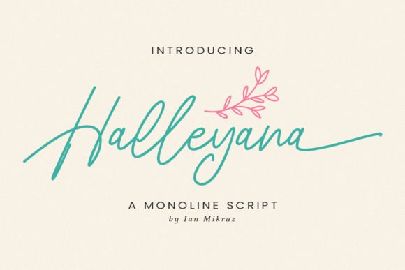 Halleyana Font Review: Elegant Monoline Script for Designers