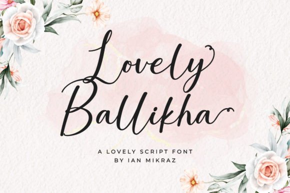 Lovely Ballikha Script Font for Elegant Maker Brands