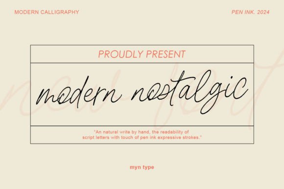Modern Nostalgic Font for Elegant Craft Designs
