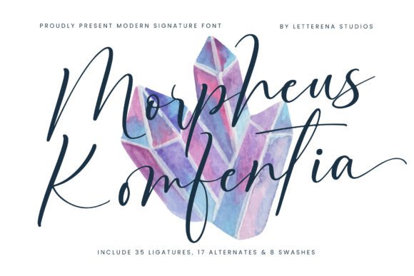 Morpheus Komfentia: A Modern Signature Font for Luxury Branding