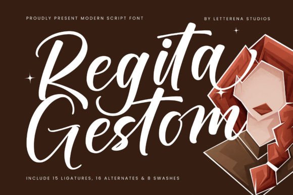 Regita Gestom: A Luxury Script Font for Branding