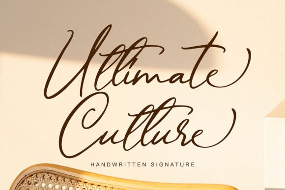 Ultimate Culture: A Sophisticated Script Typeface for Editorial Design